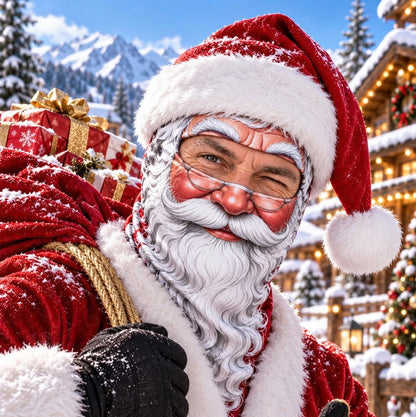 🎿 Realistische Ski- & Snowboard-Maske – Lustige Sturmhaube im neuen Weihnachtsmann-Elfen-Design 🎅