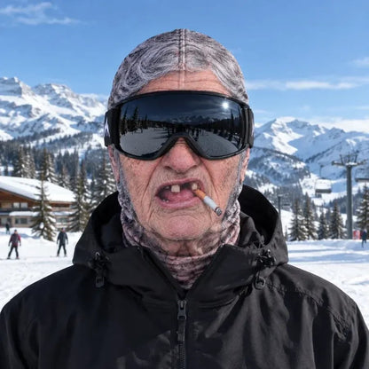 🎿 Realistische Ski- & Snowboard-Maske – Lustige Sturmhaube im neuen Weihnachtsmann-Elfen-Design 🎅