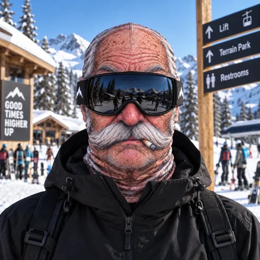 🎿 Realistische Ski- & Snowboard-Maske – Lustige Sturmhaube im neuen Weihnachtsmann-Elfen-Design 🎅