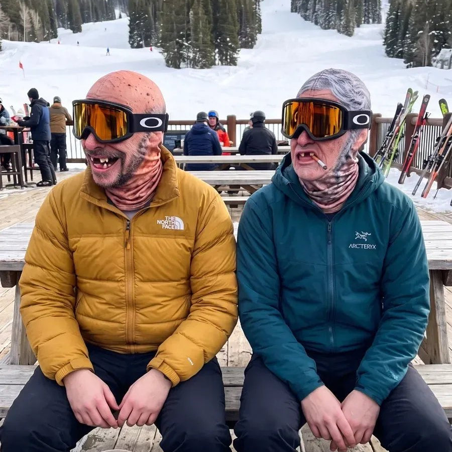 🎿 Realistische Ski- & Snowboard-Maske – Lustige Sturmhaube im neuen Weihnachtsmann-Elfen-Design 🎅